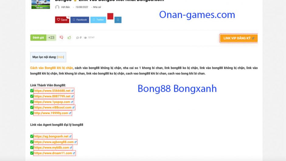 Website Bong88 Bongxanh